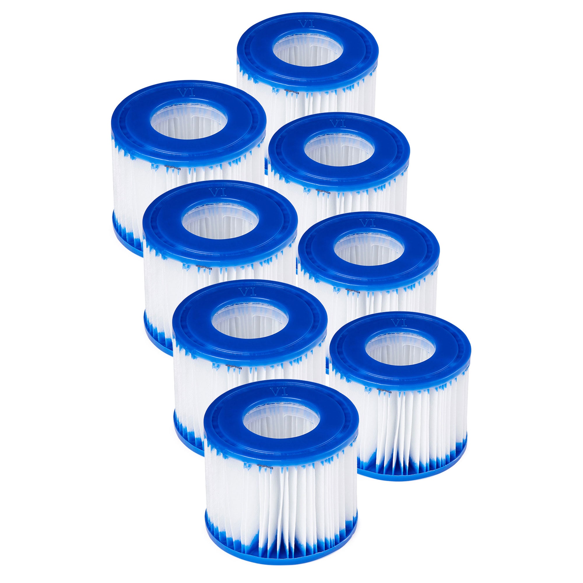 Bestway SaluSpa Hot Tub Filter Pump Type VI Replacement Cartridges (8 Pack) - VMInnovations