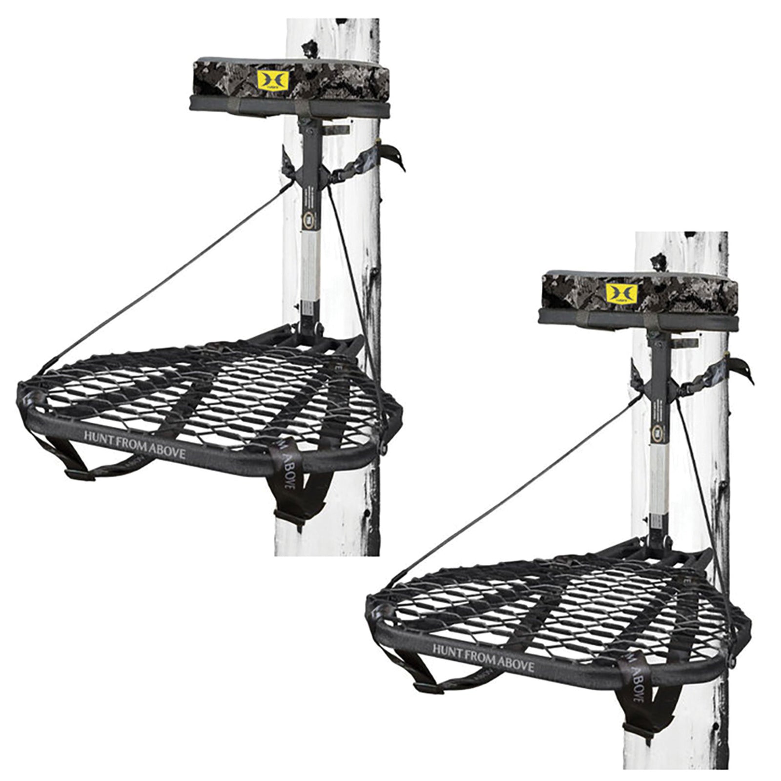 Hawk COMBAT Durable Steel Hunting Treestand & Full Body Safety Harness (2 Pack) - VMInnovations