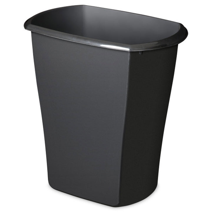 Sterilite 10529006 5.5 Gal Ultra Plastic Wastebasket Trash Can, Black (6 Pack)