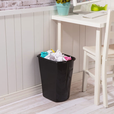 Sterilite 10529006 5.5 Gallon Ultra Plastic Wastebasket Trash Can, Black