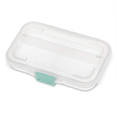 Sterilite Convenient Small Divided Clear Storage Pencil Box & Latch Lid, 1 Pack - VMInnovations