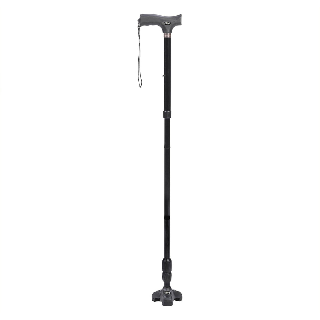 Drive Medical Flex N Go 39.5 Inch Adjustable Foldable Tripod Walking Cane, Black