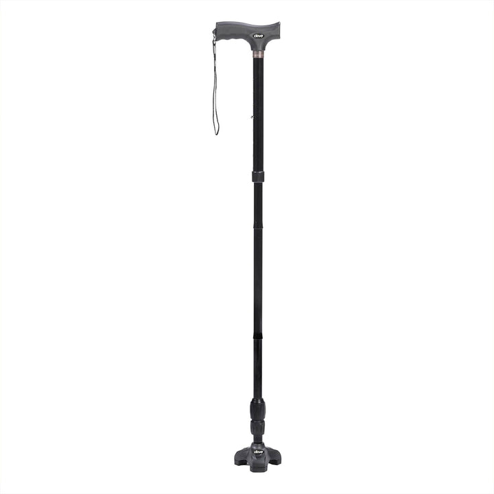 Drive Medical Flex N Go 39.5 Inch Adjustable Foldable Tripod Walking Cane, Black