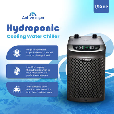 Active Aqua Hydroponic Water Chiller System w/Remote Control, Black (Used) - VMInnovations