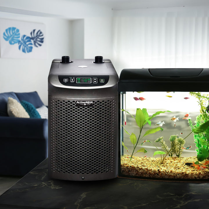 Active Aqua Hydroponic Water Chiller Cooling System with Remote Control, Black - VMInnovations