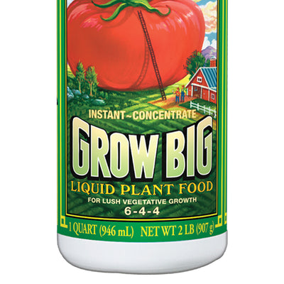 FoxFarm 1 Qt Grow Big Liquid Concentrate Fertilizer for Lush Vegetative Growth