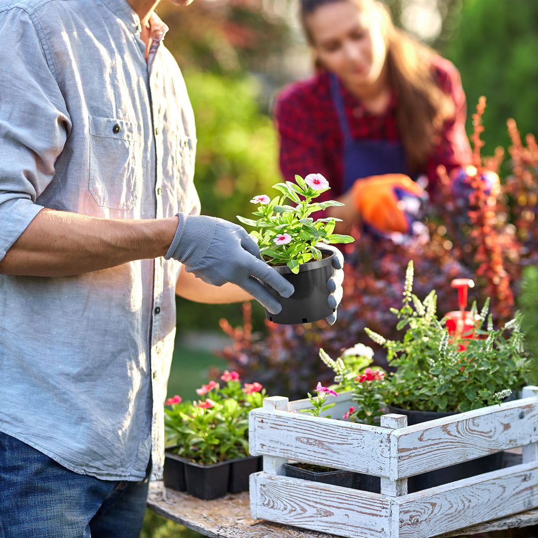 Pro Cal 10 Gallon Nursery Black Planter Garden Grow Pots, 5 Pack (Open Box) - VMInnovations