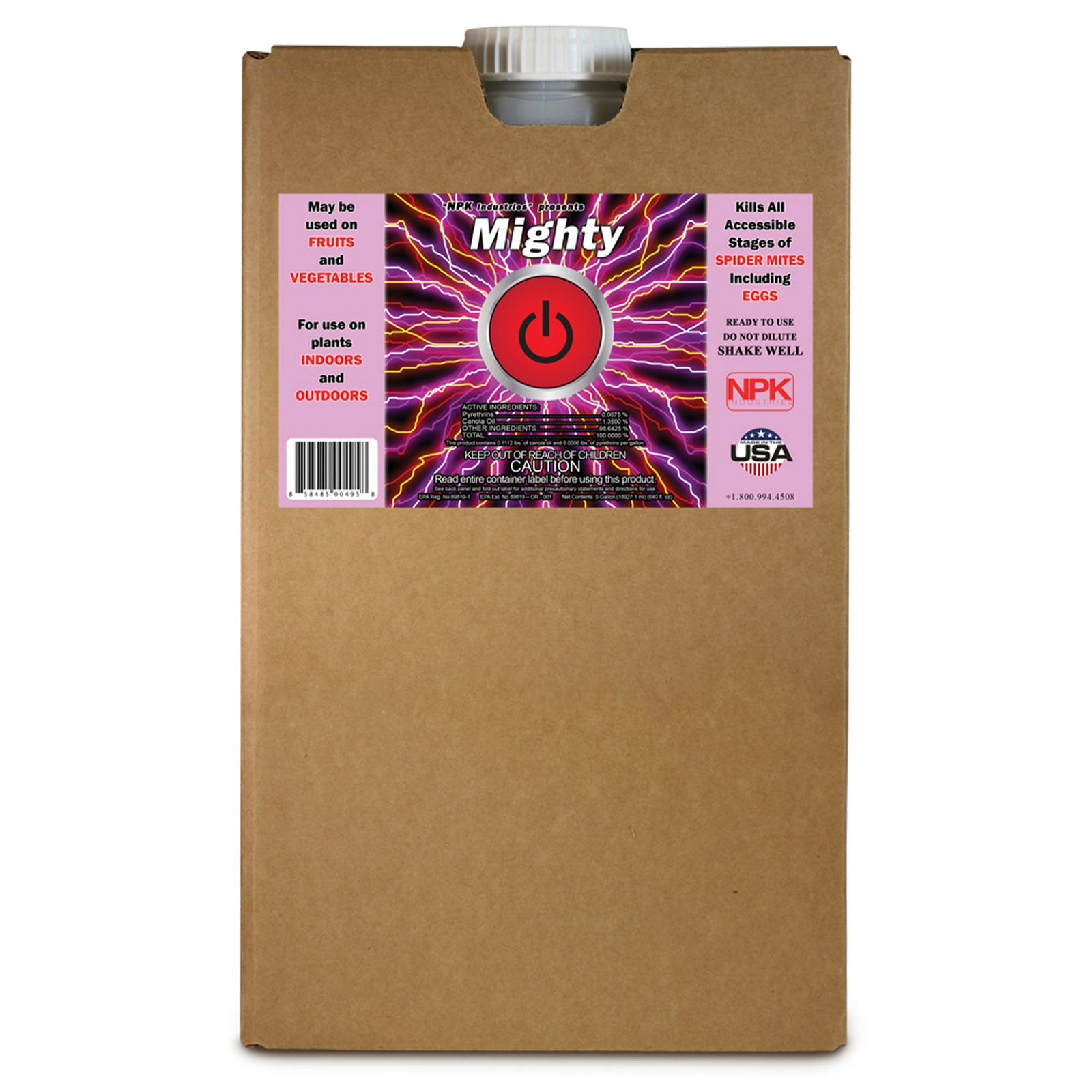 Hydrofarm OG6130 NPK Industries Mighty Spider and Mite Control Spray for Plants - VMInnovations