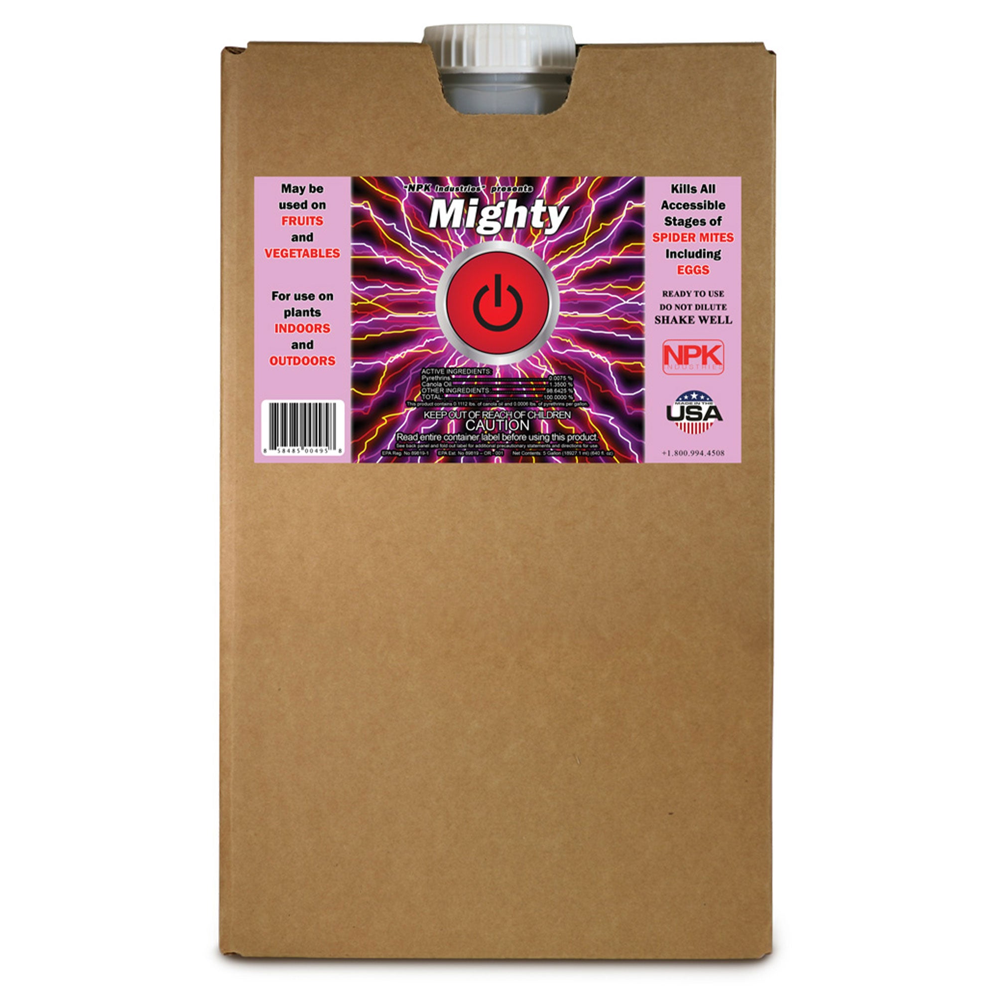 Hydrofarm OG6130 NPK Industries Mighty Spider and Mite Control Spray for Plants - VMInnovations