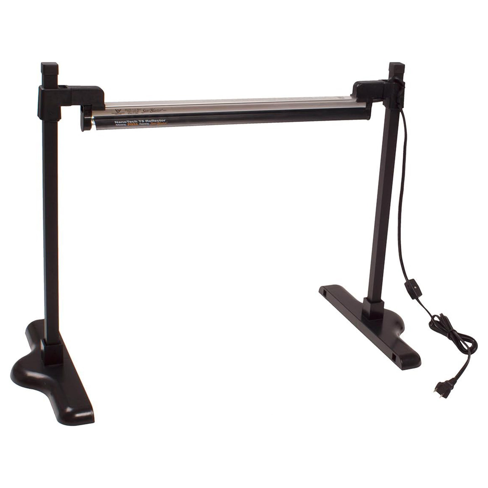 SunBlaster Universal Aluminum Adjustable T5 Light Strip Stand with Growing Tray - VMInnovations