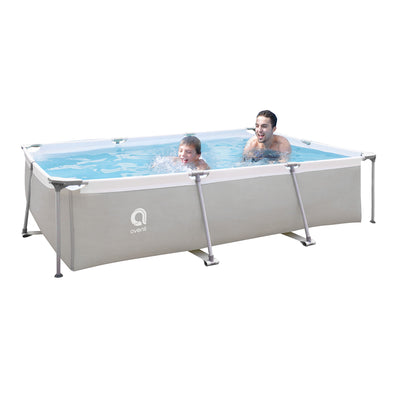 JLeisure 10 x 6.5' Rectangular Steel Frame & 3D Orange Swimming Pool (2 Pack)