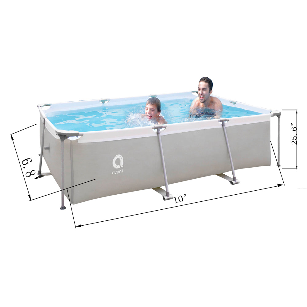JLeisure 10 x 6.5' Rectangular Steel Frame & 3D Orange Swimming Pool (2 Pack)