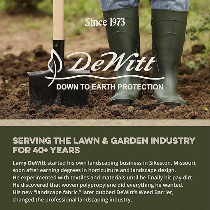 Dewitt 5.5oz 3' x 250' Medium Weave Natural Burlap Cloth Liner for Weed Control - VMInnovations