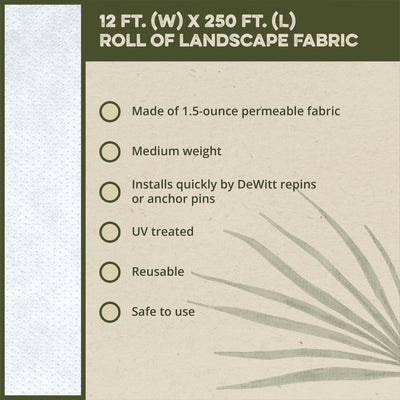 DeWitt N-Sulate 12' x 250' Plant Cover Freeze Protection Frost Blanket, (2 Pack) - VMInnovations