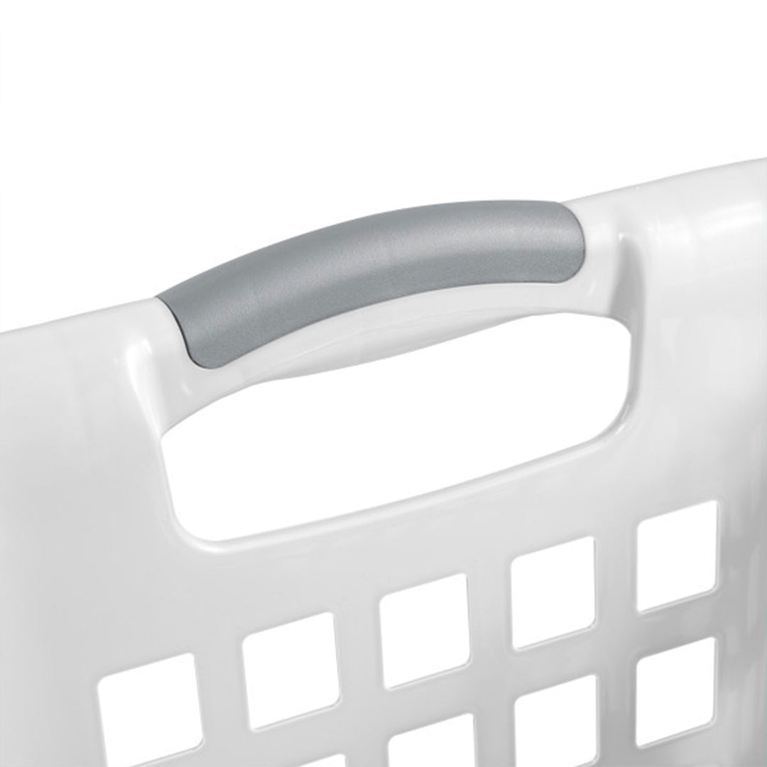 Sterilite Ultra 2 Bushel Plastic Stackable Laundry Basket Bin, White (12 Pack)