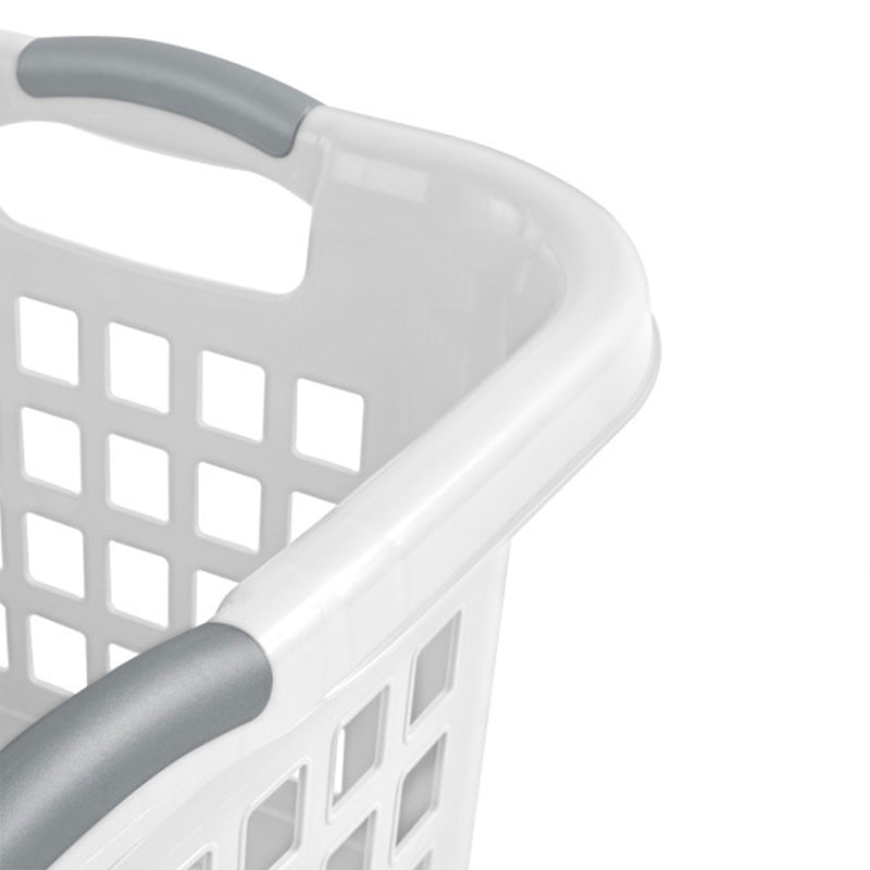 Sterilite Ultra 2 Bushel Plastic Clothes Hamper Laundry Basket, 6 Pack, White