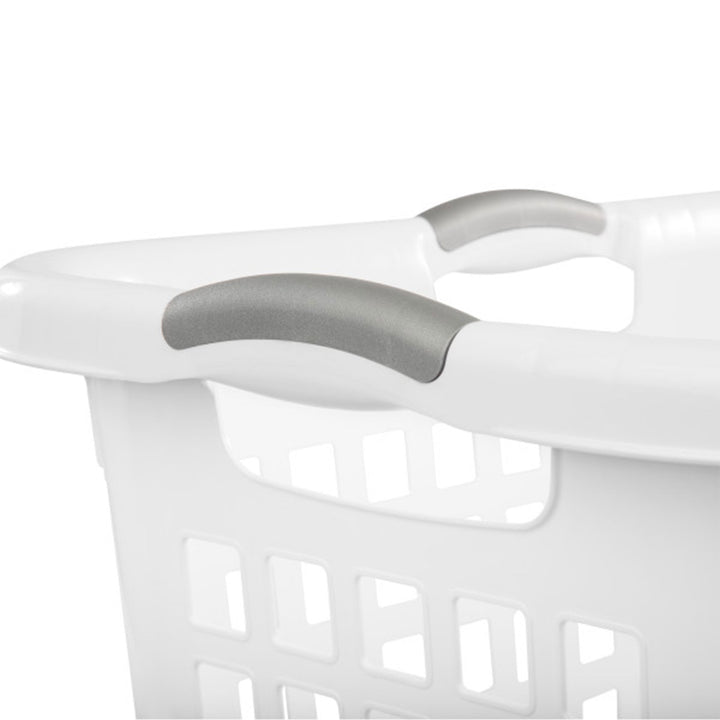 Sterilite Ultra 2 Bushel Plastic Stackable Laundry Basket Bin, White (12 Pack)