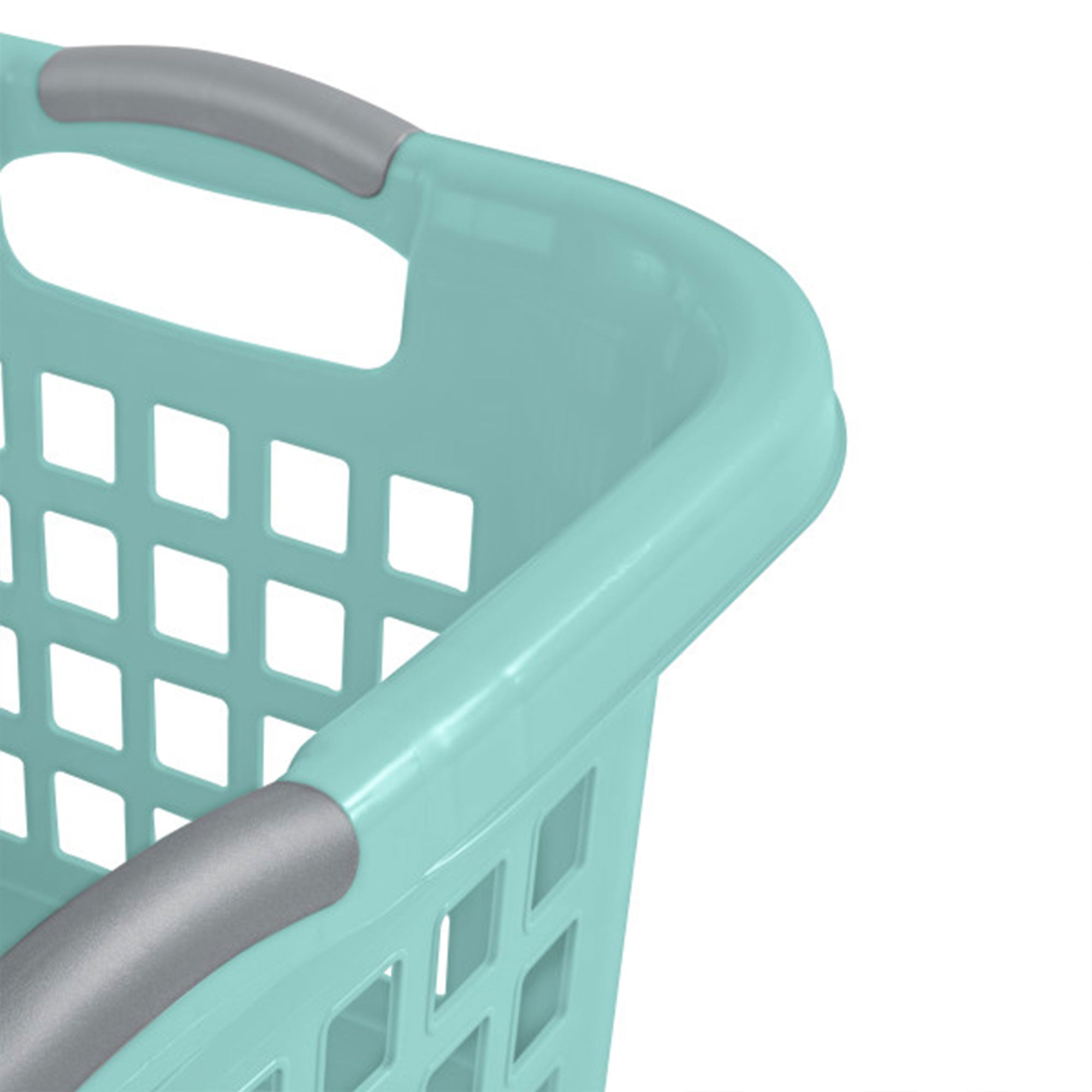 Sterilite Ultra 2 Bushel Plastic Stackable Laundry Basket Bin, Aqua (12 Pack) - VMInnovations