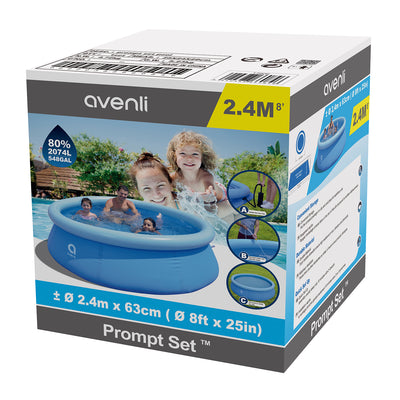 JLeisure Prompt Set & Bee Inflatable Outdoor Backyard Swimming Pool (2 Pack)