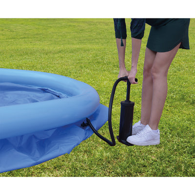 JLeisure 8 Ft x 25" Prompt Set Inflatable Outdoor Backyard Pool, Blue (Used)