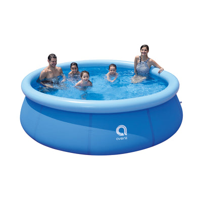 JLeisure 17807 10 Ft x 30" Prompt Set Inflatable Outdoor Backyard Swimming Pool