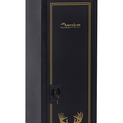 American Furniture 5 Rifle Metal Home Gun Safe Storage Cabinet, Black (Used) - VMInnovations