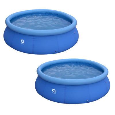 JLeisure 12' x 30" Prompt Set Inflatable Backyard Kids Swimming Pool (2 Pack)