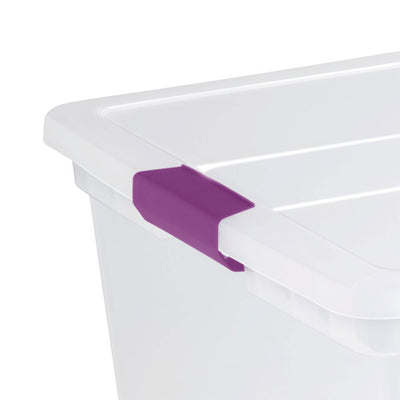 Sterilite 110 Qt ClearView Latch Storage Box, Stackable Bin with Lid, 8-Pack