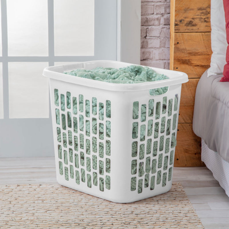 Sterilite Ultra Easy Carry Plastic Dirty Clothes Laundry Basket Hamper (4 Pack)