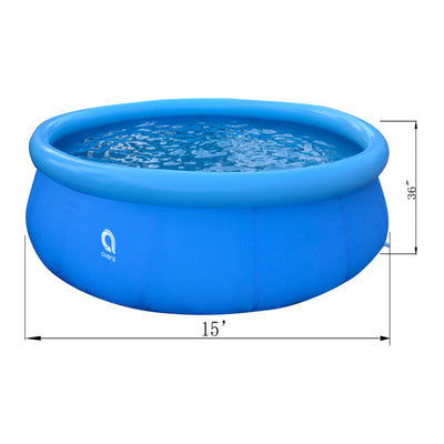 JLeisure 17811US 15Ft x 36" Prompt Set Inflatable Outdoor Backyard Swimming Pool