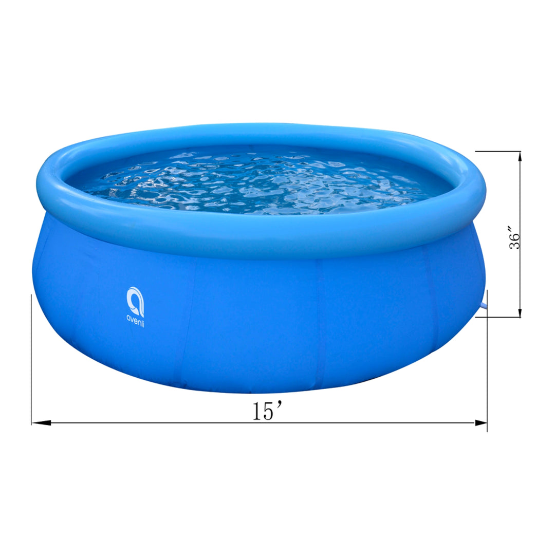 JLeisure 17811US 15Ft x 36" Prompt Set Inflatable Outdoor Backyard Swimming Pool