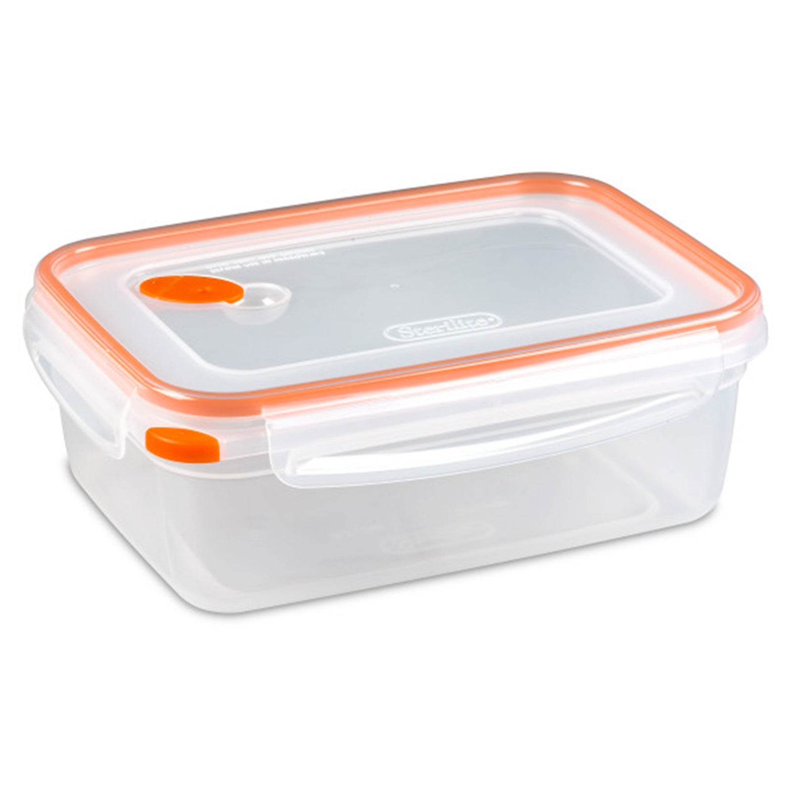 Sterilite 03221106 8.3 Cup Rectangle Ultra-Seal Food Container, Orange (6 Pack) - VMInnovations