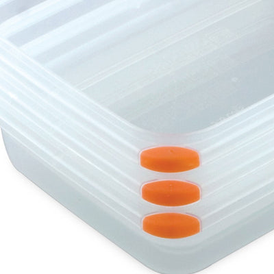 Sterilite 03221106 8.3 Cup Rectangle Ultra-Seal Food Container, Orange (6 Pack)