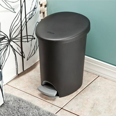 Sterilite 2.6 Gallon Ultra StepOn Wastebasket w/ Titanium Pedal & Liner (2 Pack)
