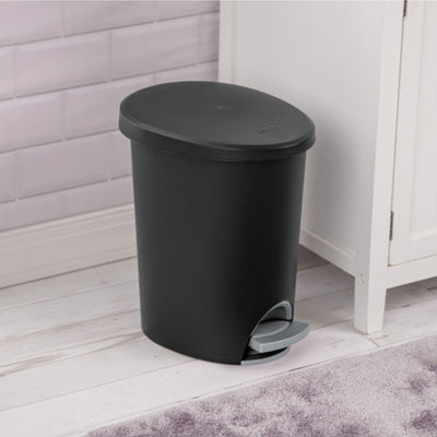 Sterilite 2.6 Gallon Ultra StepOn Wastebasket w/ Titanium Pedal & Liner (2 Pack)
