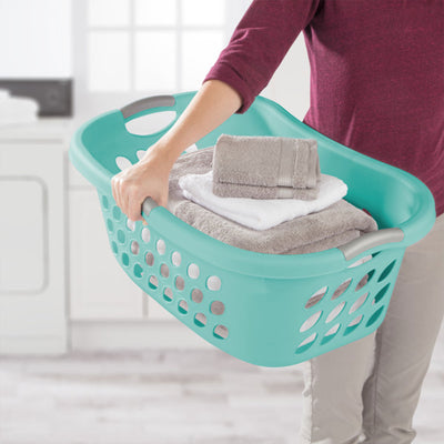 Sterilite Ultra HipHold 1.25 Bushel Plastic Stackable Laundry Basket (12 Pack) - VMInnovations