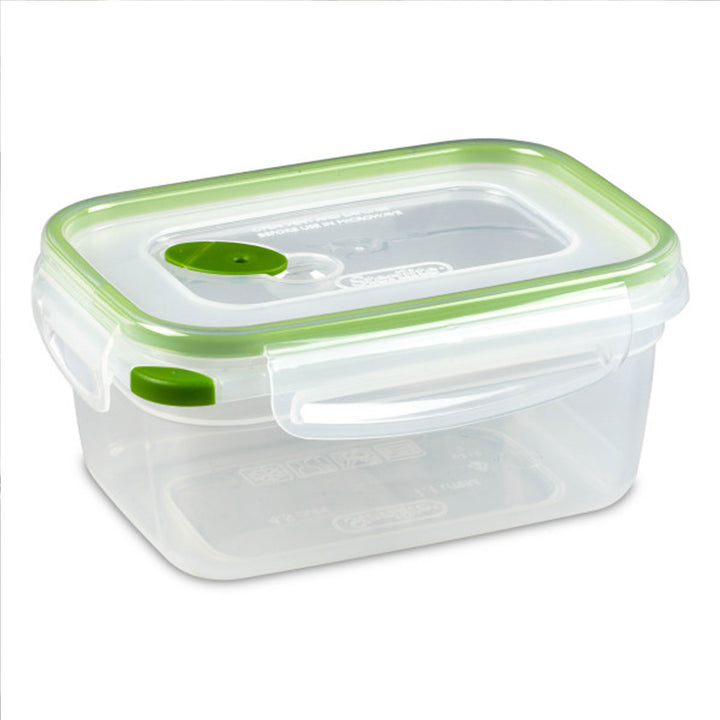 Sterilite 4.5 Cup Rectangle UltraSeal Food Storage Container, Green (12 Pack)