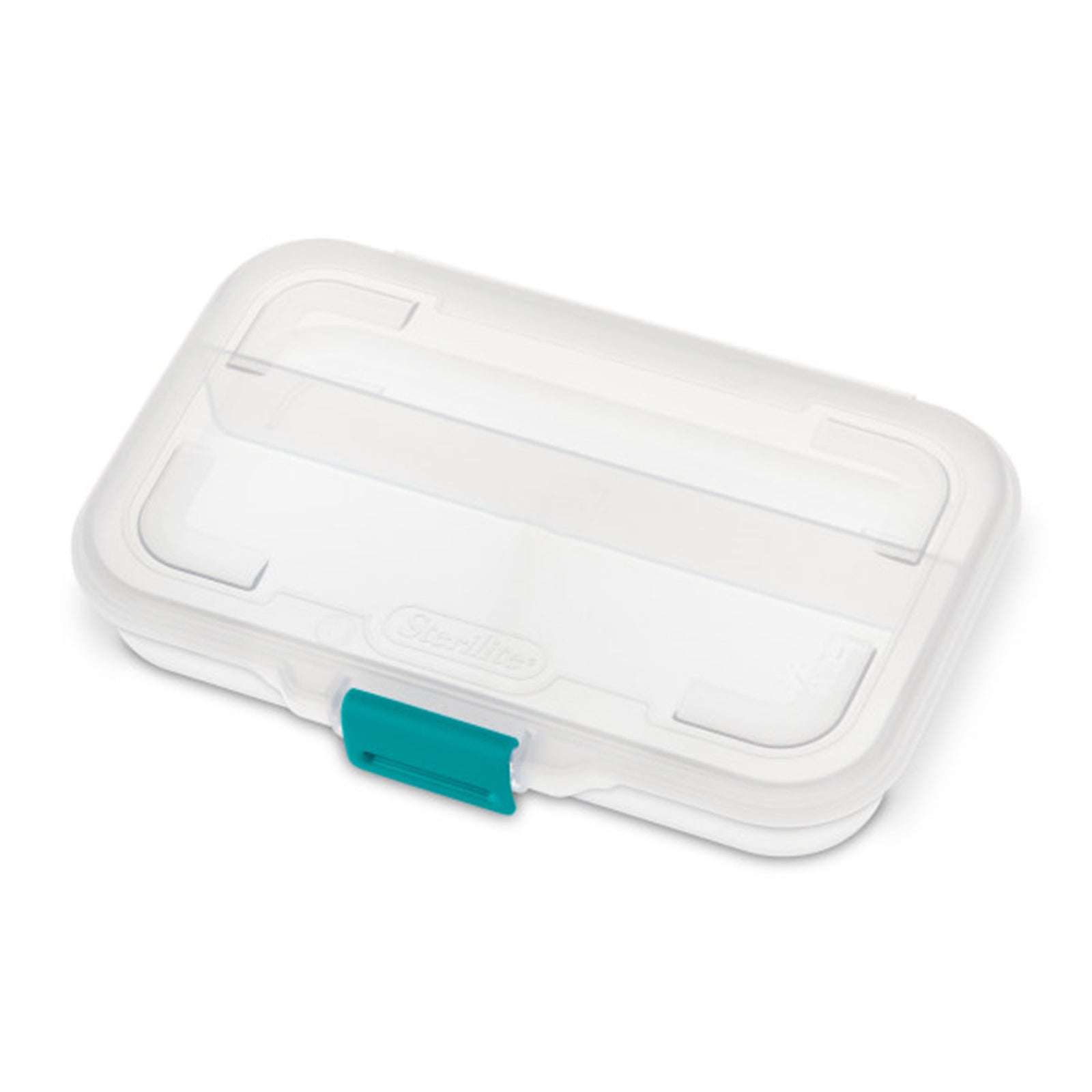 Sterilite Convenient Small Divided Clear Storage Pencil Box & Latch Lid, 12 Pack - VMInnovations