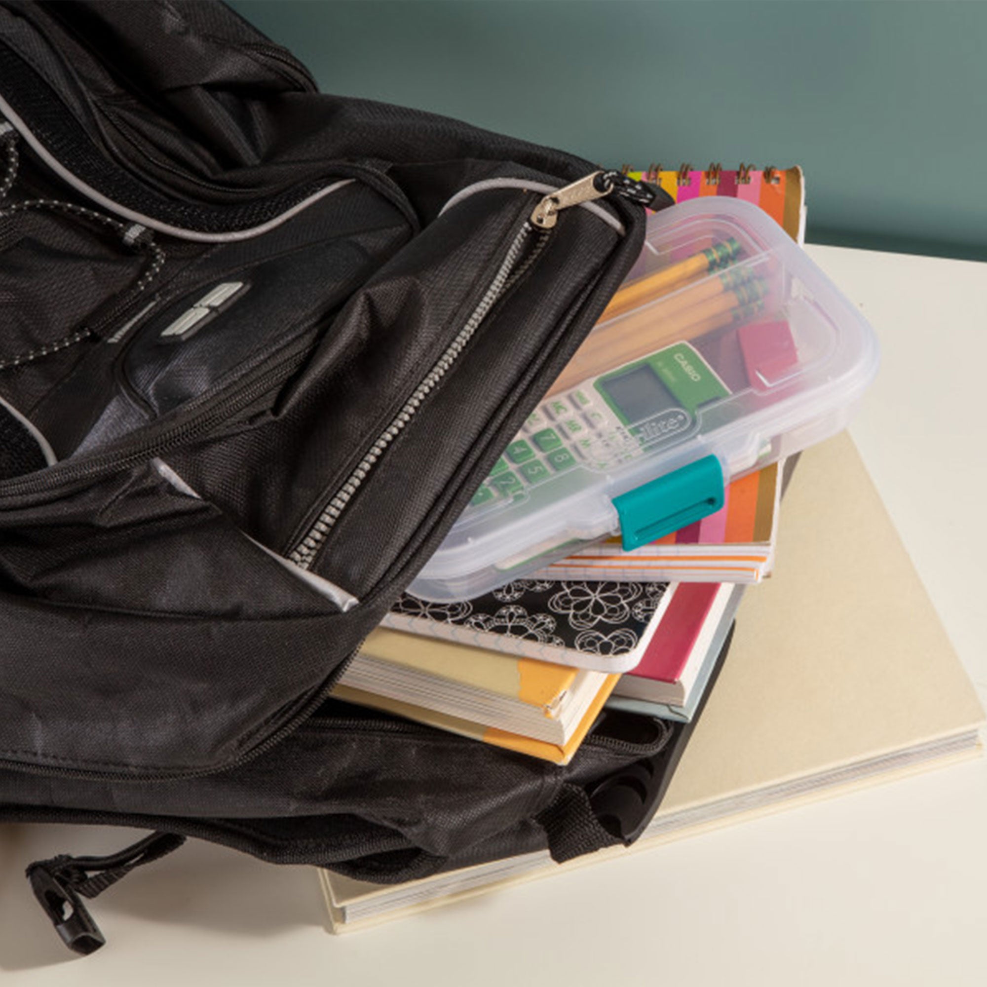 Sterilite Convenient Small Divided Clear Storage Pencil Box & Latch Lid, 1 Pack - VMInnovations