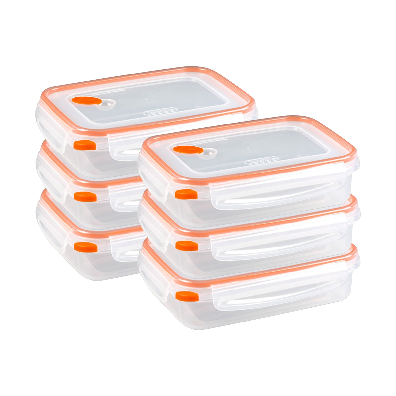 Sterilite 03211106 Ultra-Seal 5.8 Cup Food Storage Container w/ Clear Lid (6 PK) - VMInnovations