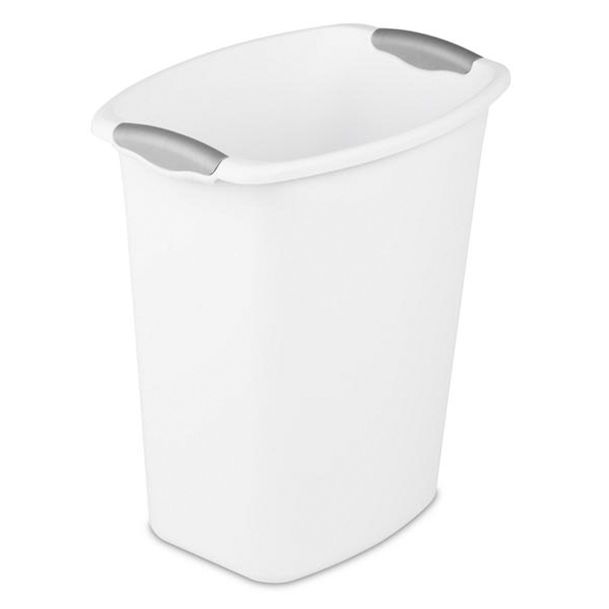 Sterilite 3 Gallon/11.4 Liter Wastebasket with Titanium Inserts, White (6 Pack)
