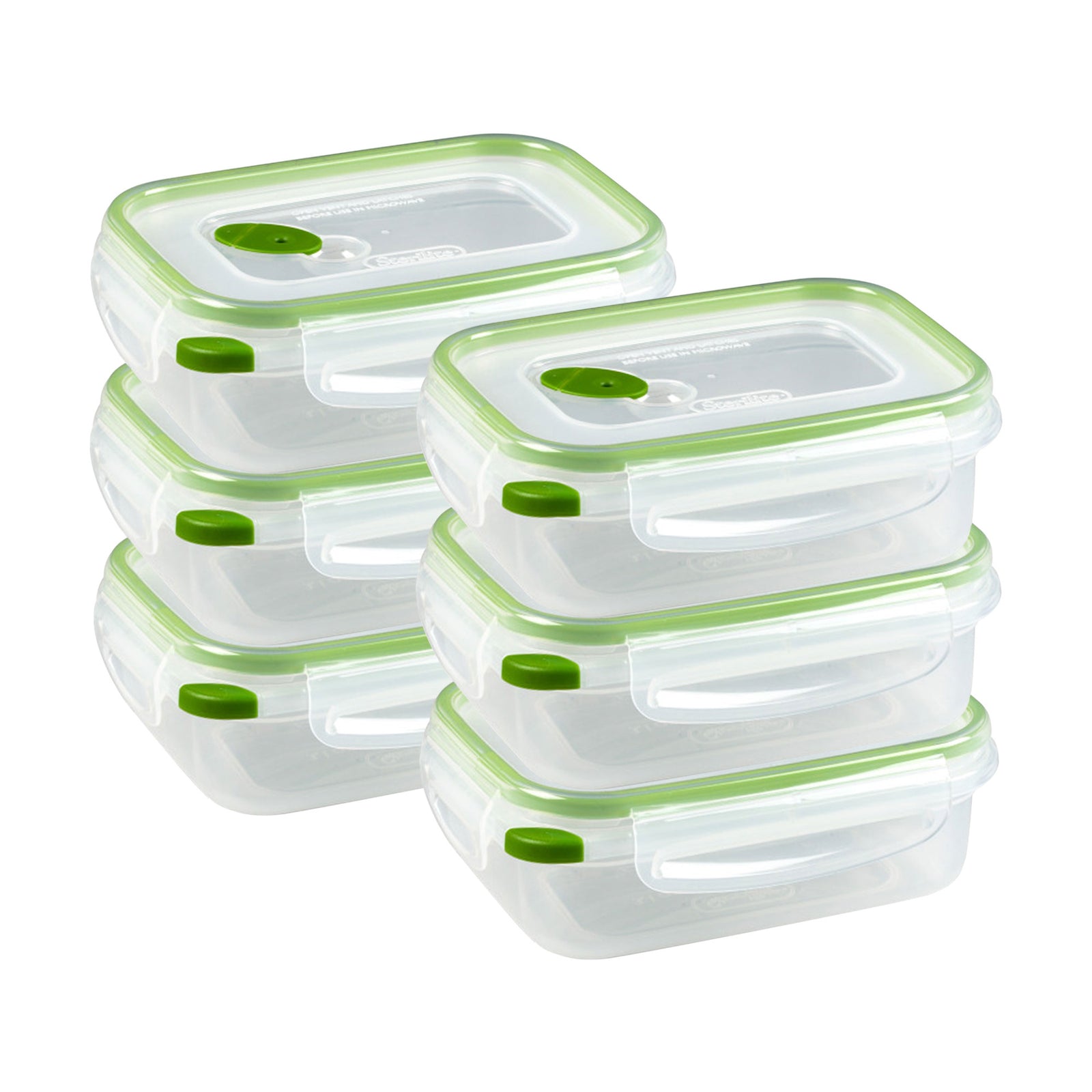 Sterilite 3.1 Cup Rectangle Ultra-Seal Food Storage Container, Green (6 Pack) - VMInnovations