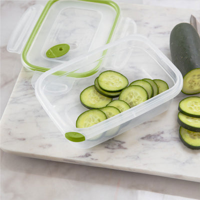 Sterilite 3.1 Cup Rectangle Ultra-Seal Food Storage Container, Green (6 Pack) - VMInnovations