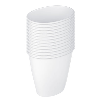 Sterilite Petite 1.5-Gallon Home Oval Vanity Trash Wastebasket, White (12 Pack) - VMInnovations
