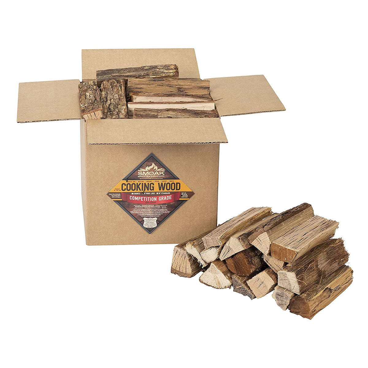 Smoak Firewood 25-30 Pound White Oak Kiln Cooking Grade Wood Mini Logs (Used)