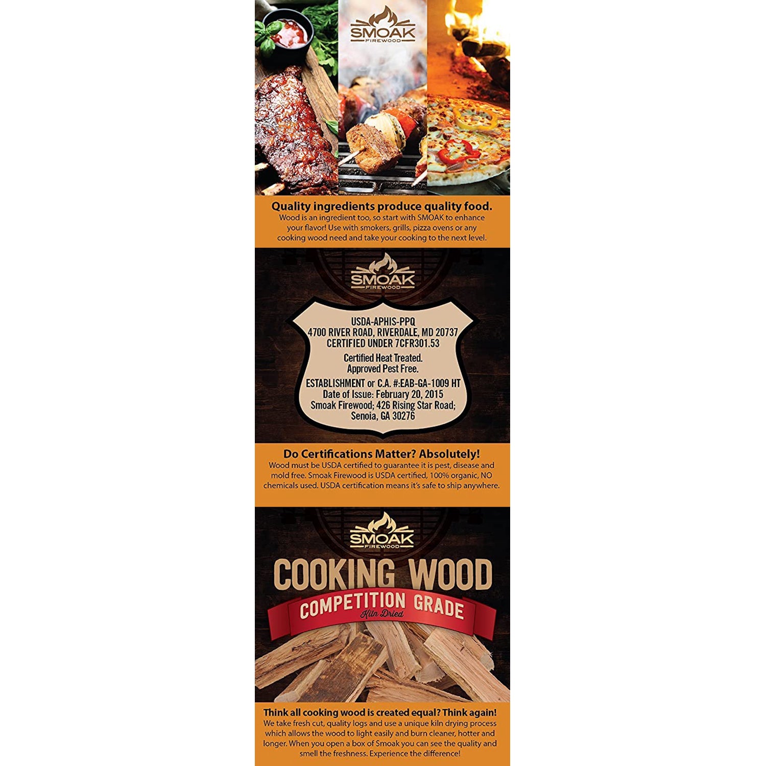 Smoak Firewood 25-30 Pound White Oak Kiln Cooking Grade Wood Mini Logs (Used)