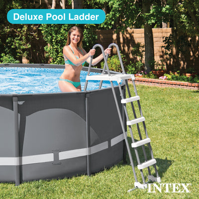 Intex 28077E Pool Ladder with Removable Steps for 52 Inch Depth Pools (Used)