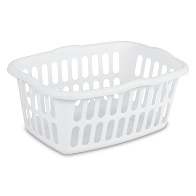 Sterilite Plastic Laundry Basket, 1.5 Bushel Clothes Hamper, White (24 Pack)