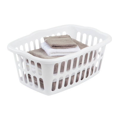 Sterilite Plastic Laundry Basket, 1.5 Bushel Clothes Hamper, White (24 Pack)