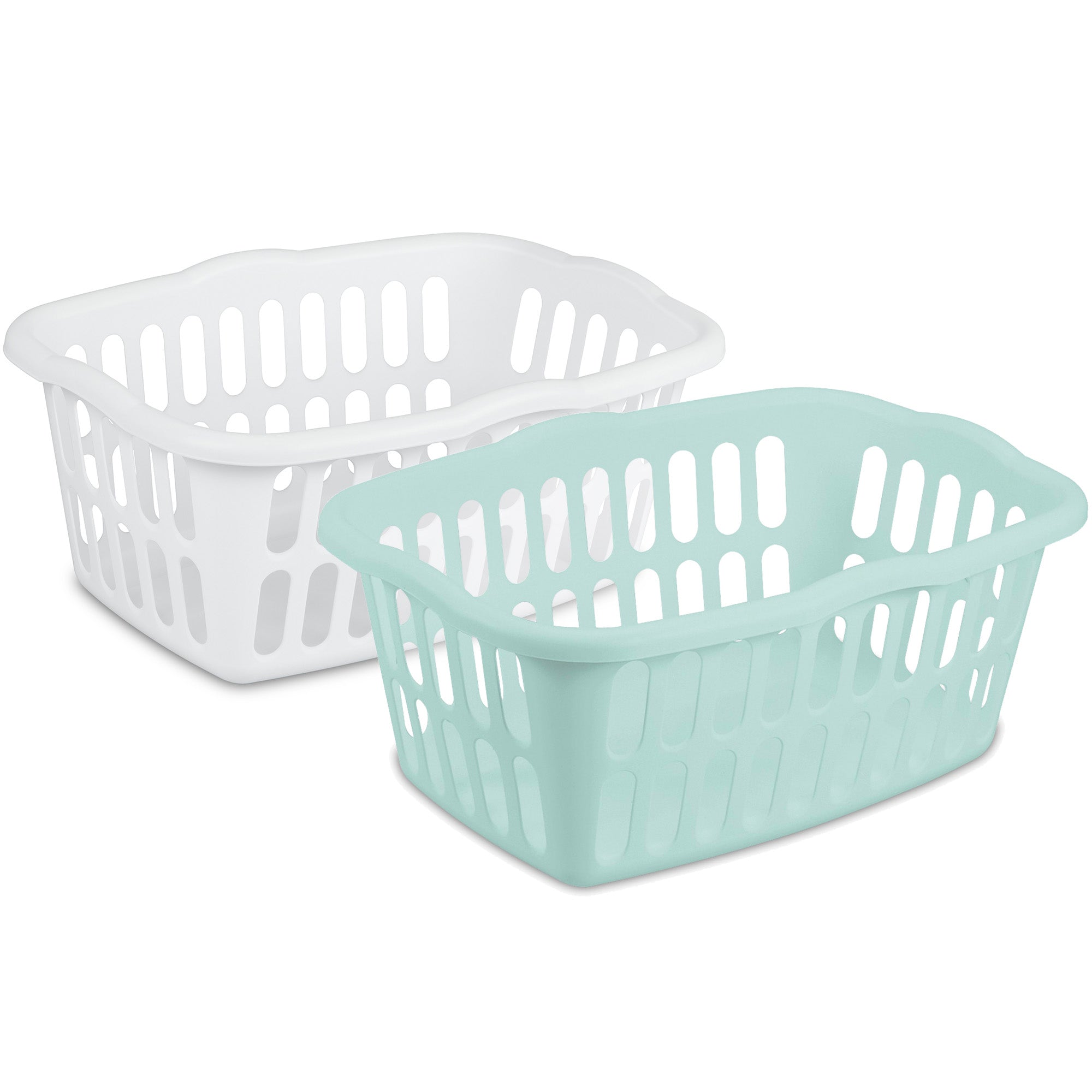 Sterilite 1.5 Bushel Plastic Clothes Laundry Basket Bin, Assorted (24 Pack)